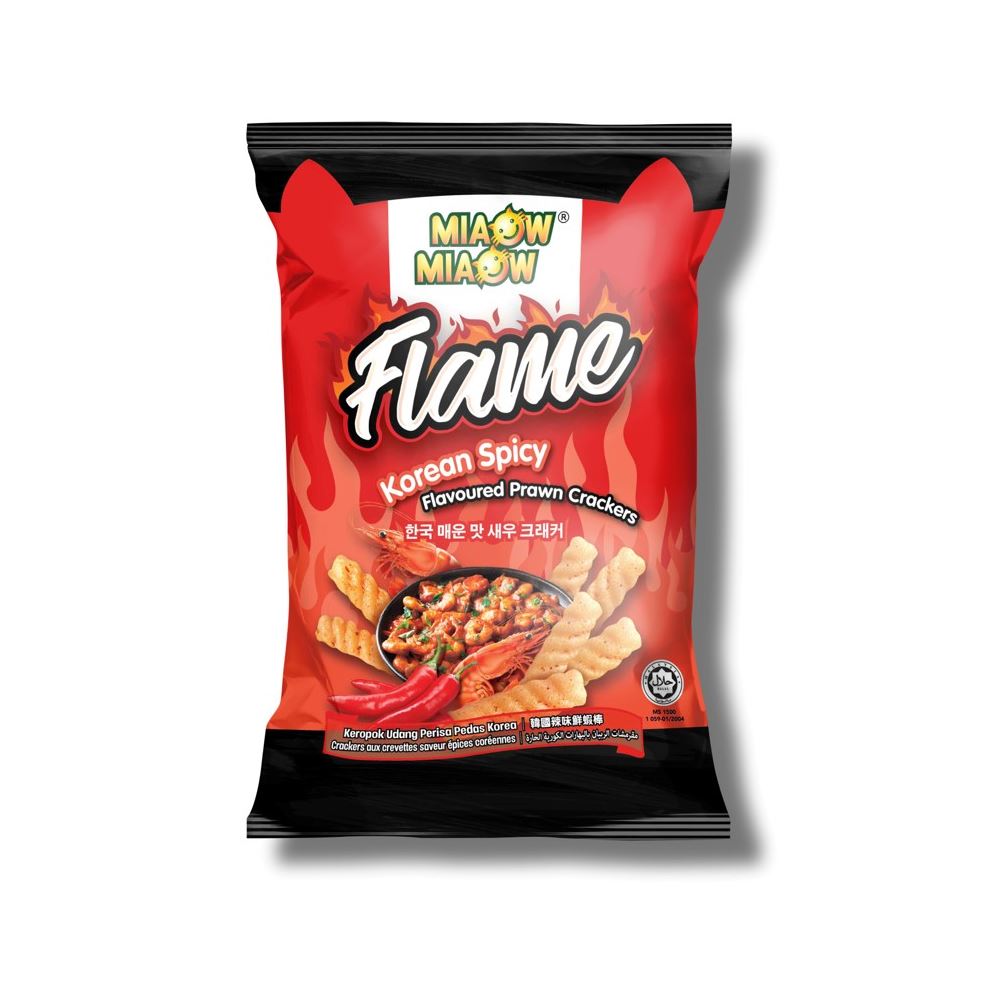 MIAOW MIAOW Flame Prawn Cracker Korean Spicy 50g