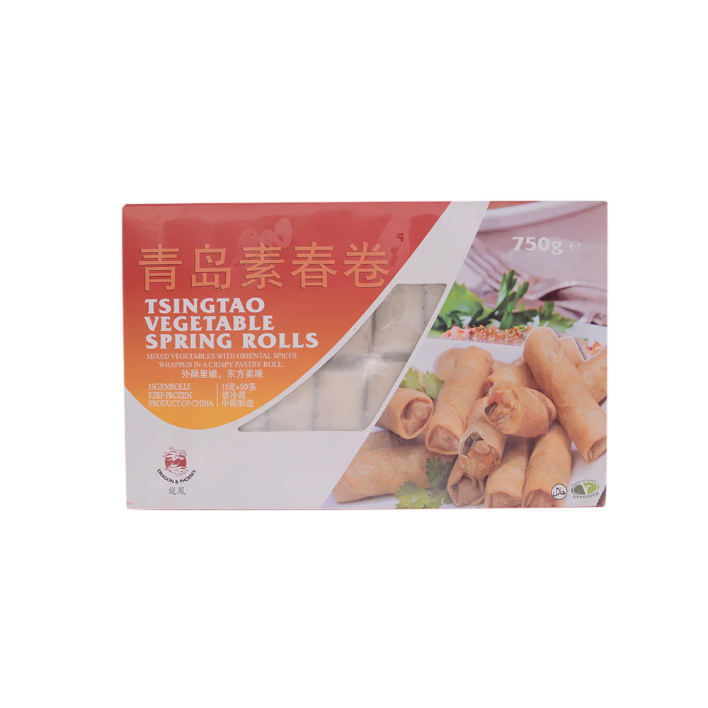 Frozen DRAGON & PHOENIX Tsingtao Vegetable Spring Rolls 15gx50rolls 750g