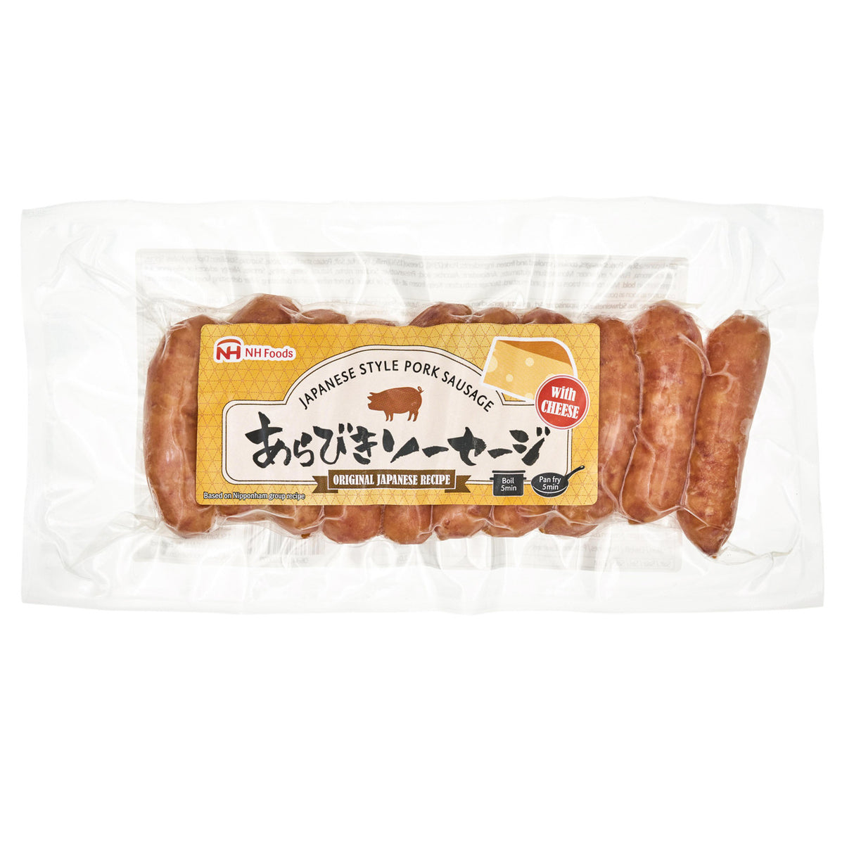 Frozen NH FOODS Japanese Style Pork Sausage with Cheese 185g