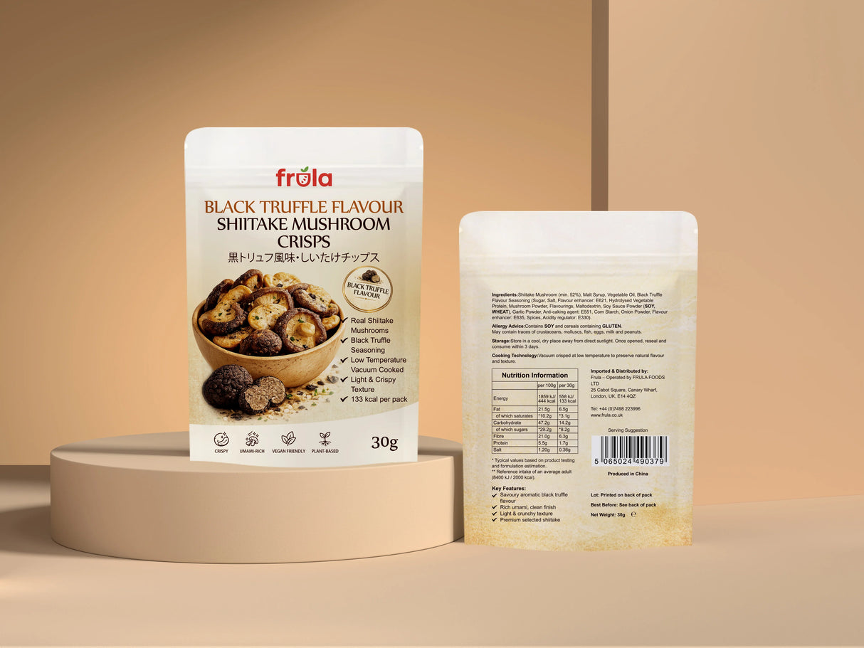 FRULA Shiitake Mushroom Black Truffle Crisps 30g