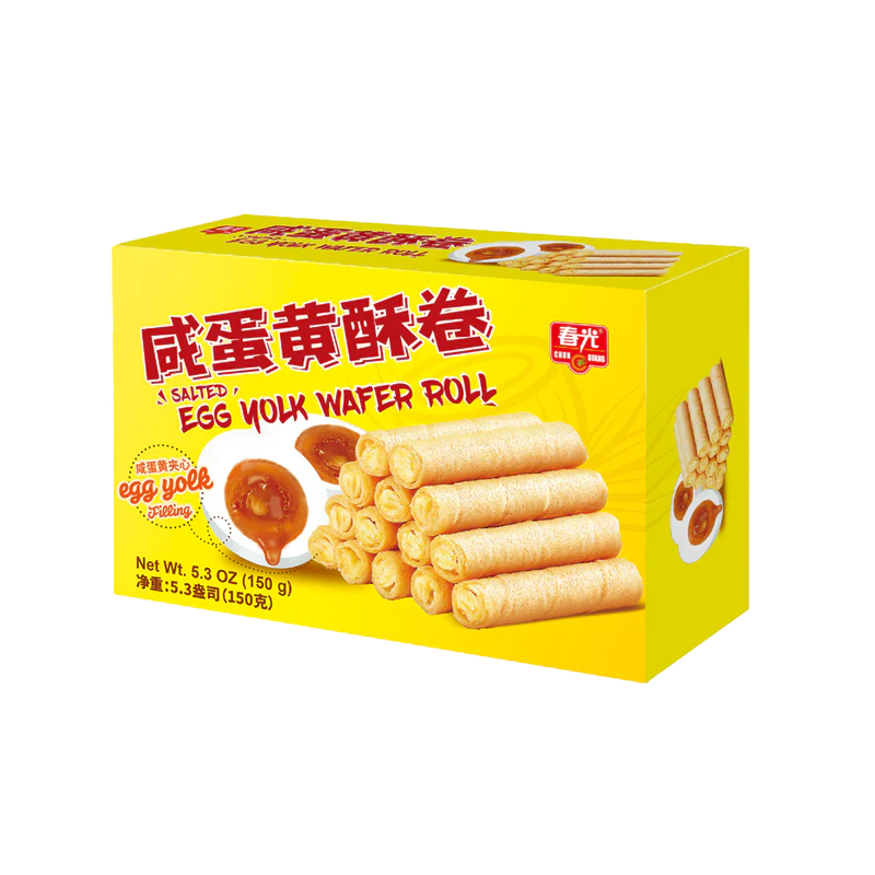 CHUN GUANG Salted Egg Yolk Wafer Roll 150g