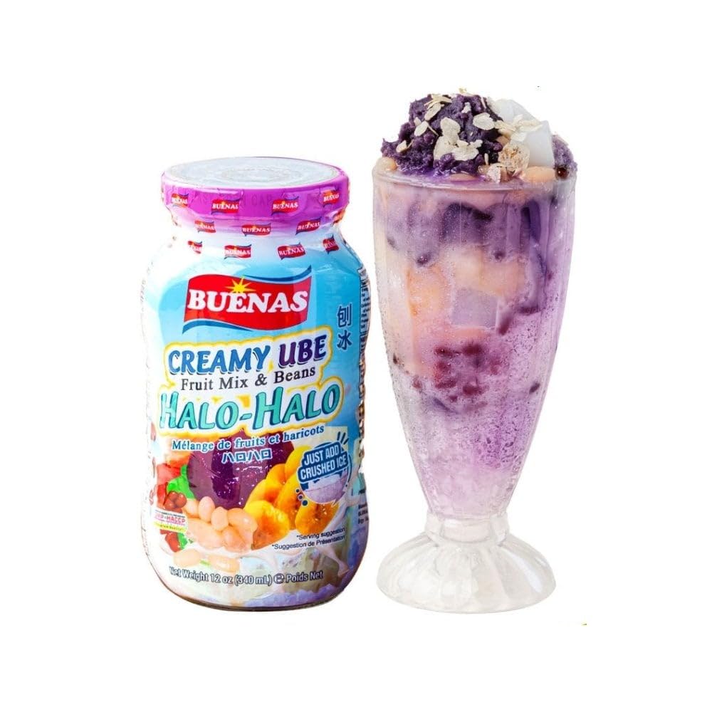 BUENAS Creamy Ube Fruit Mix & Beans Halo-Halo 340ml