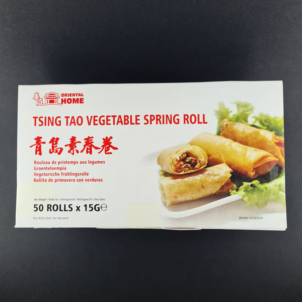 Frozen ORIENTAL HOME Tsing Tao Vegetables Spring Roll 50x15g