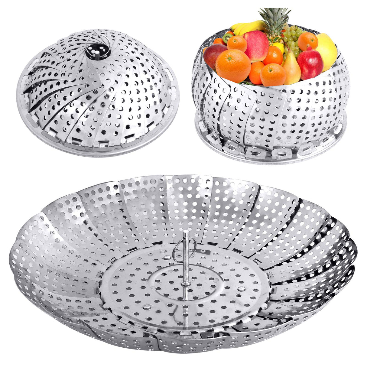Foldable Steamer Stainless Steel 15cm to 27cm