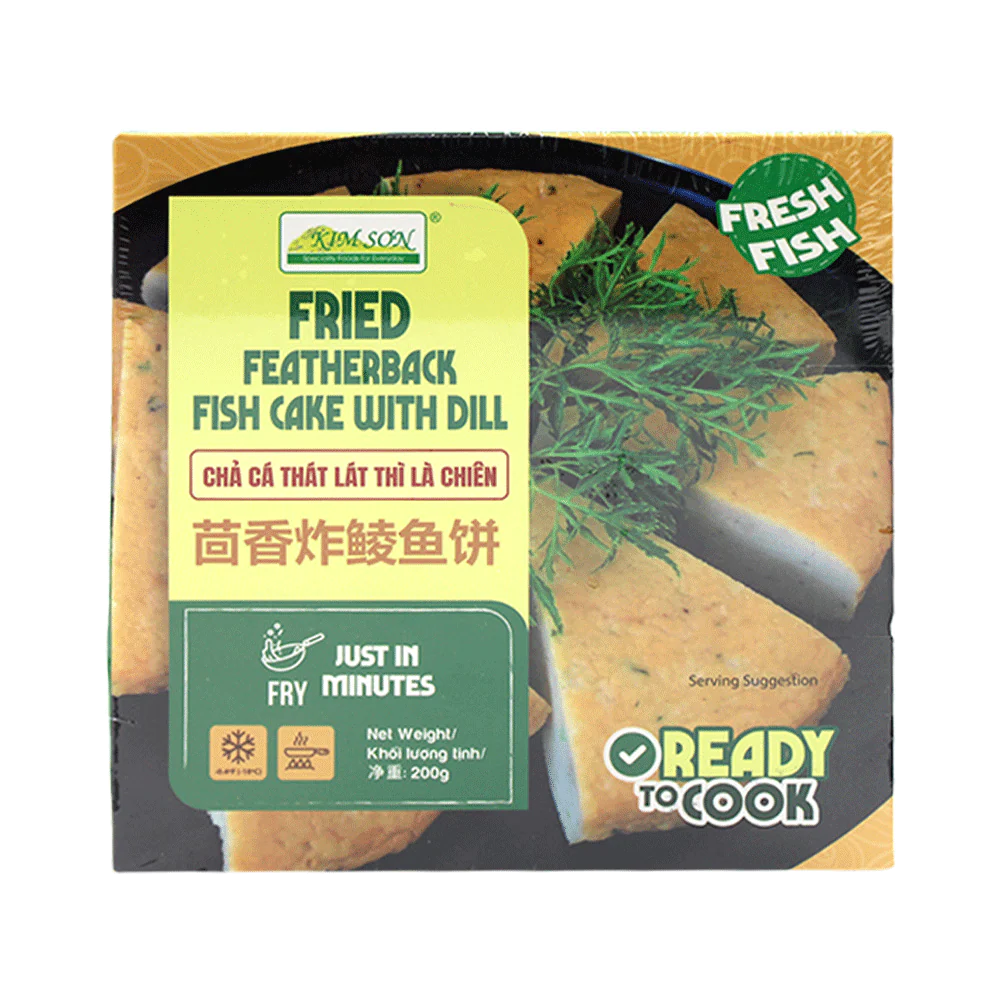 Frozen KIM SON Fried Featherback Fish Cake With Dill 200g