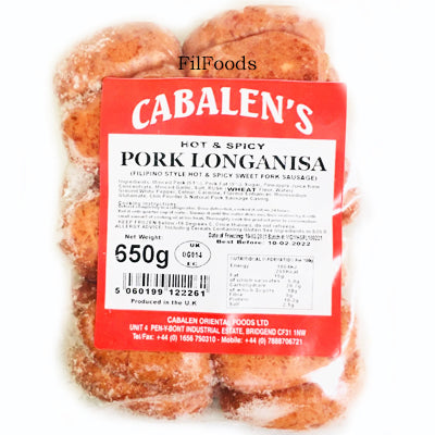 Frozen CABALEN'S Pork Longanisa 650g