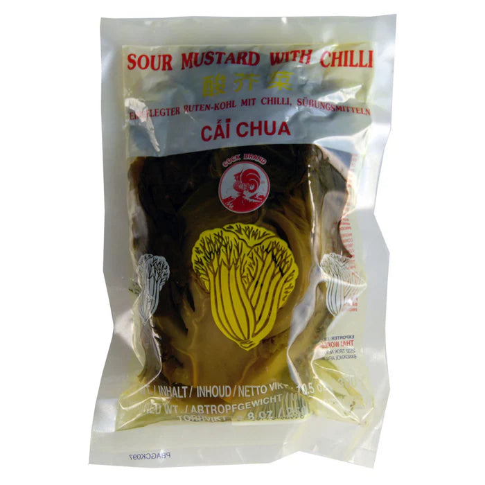 COCK BRAND Pickled Sour Mustard With Chilli 300g