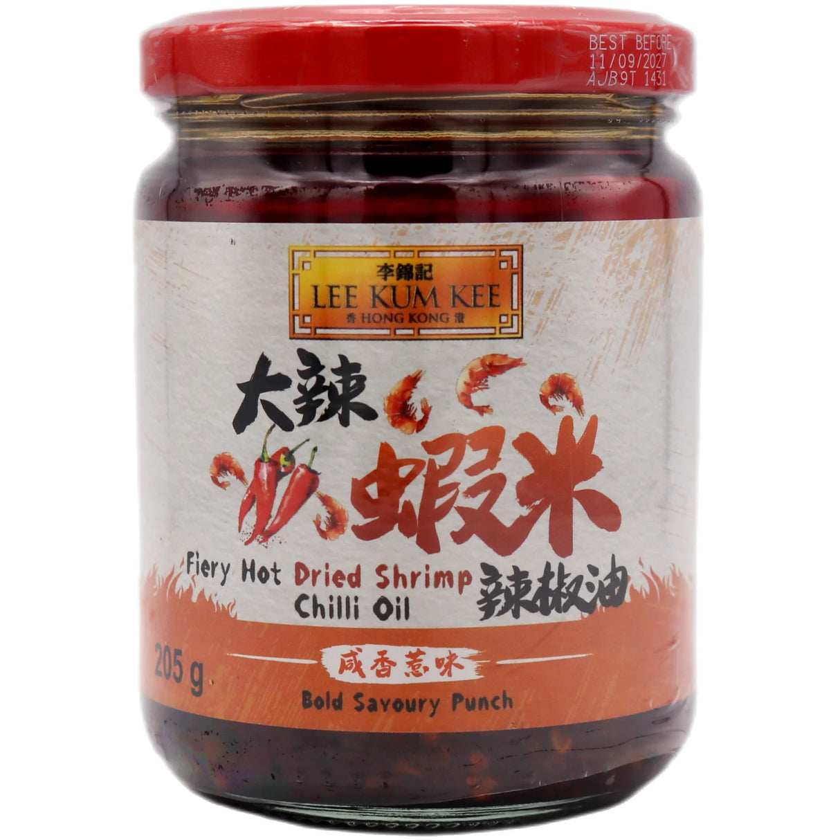 LEE KUM KEE Fiery Hot Dried Shrimp Chilli Oil 205g