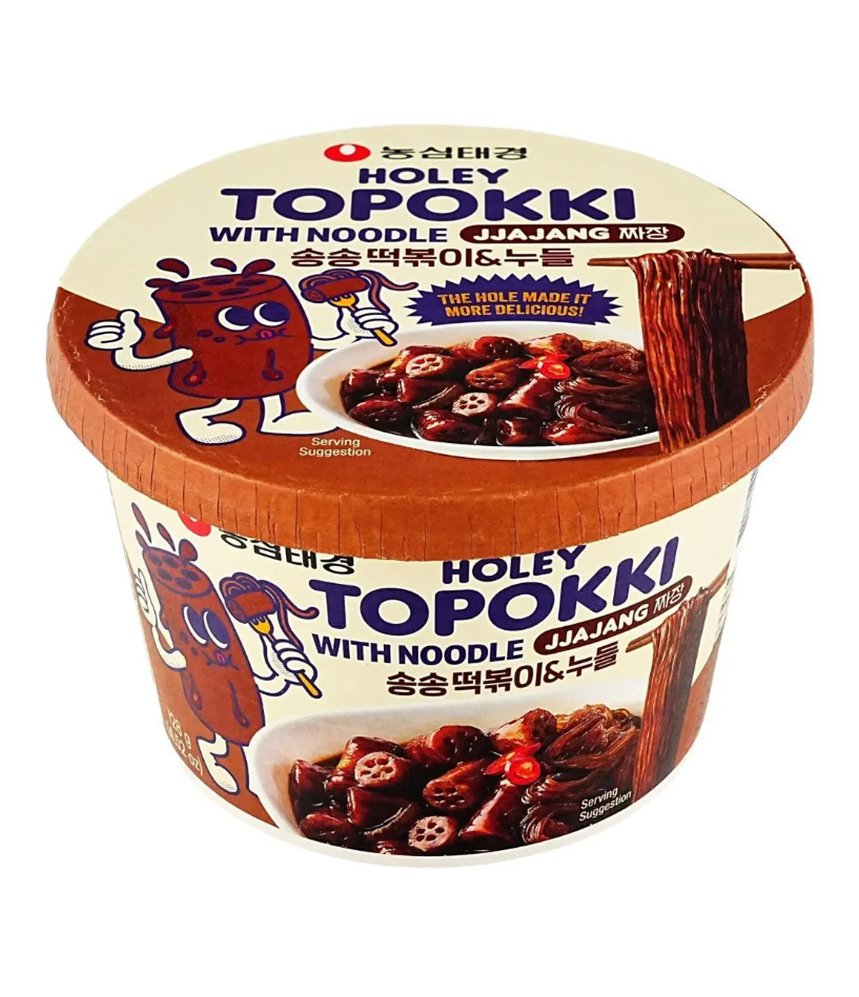 NONGSHIM Holey Topokki With Noodle Jjajang 128g