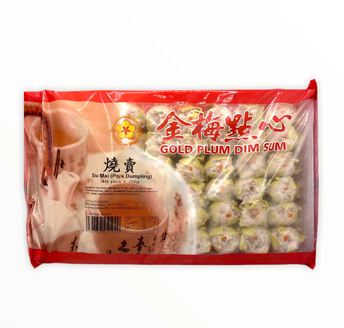 Frozen GOLD PLUM Pork Siu Mai 48 Pieces 960g