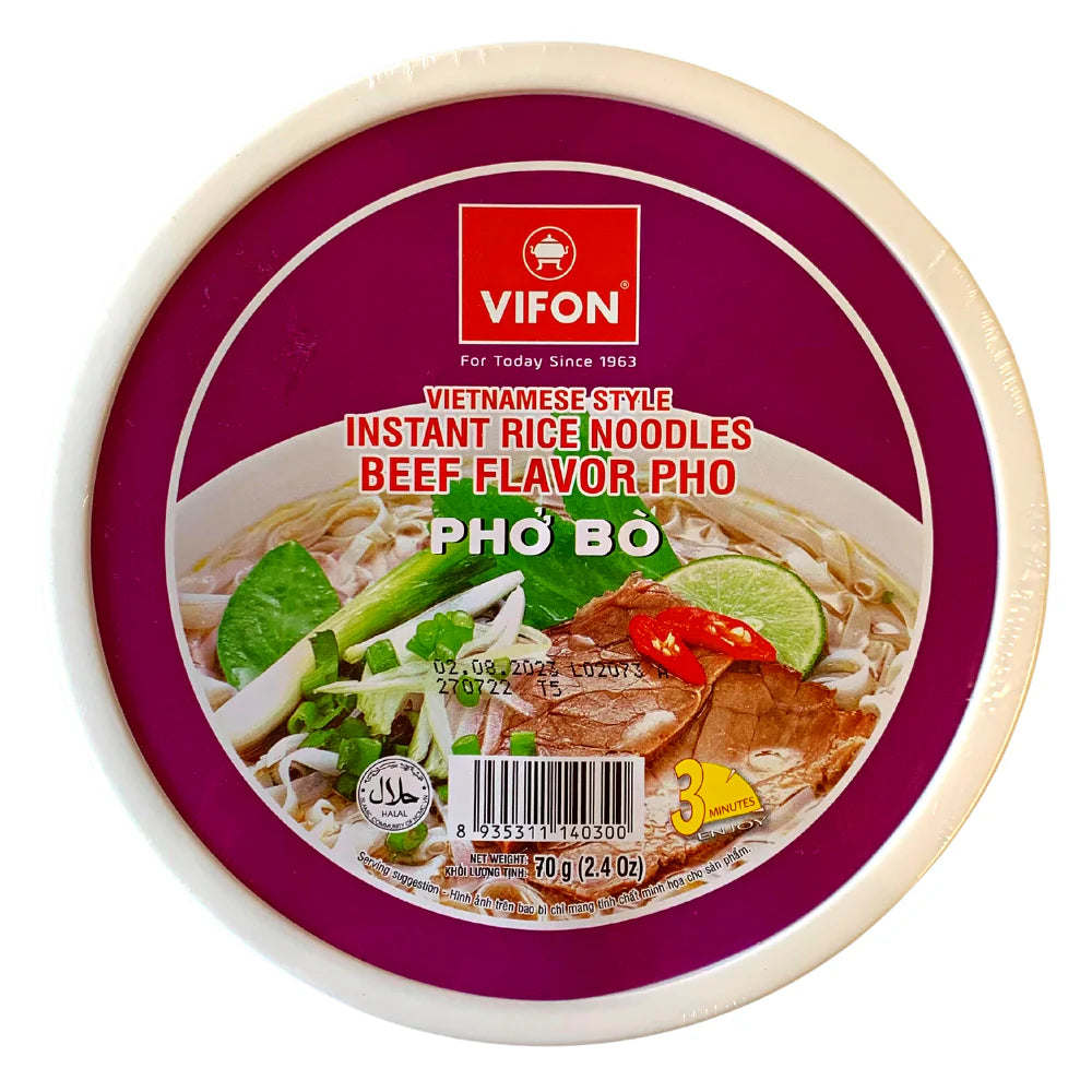 VIFON Instant Rice Noodle - Beef Flavour (Bowl) 70g