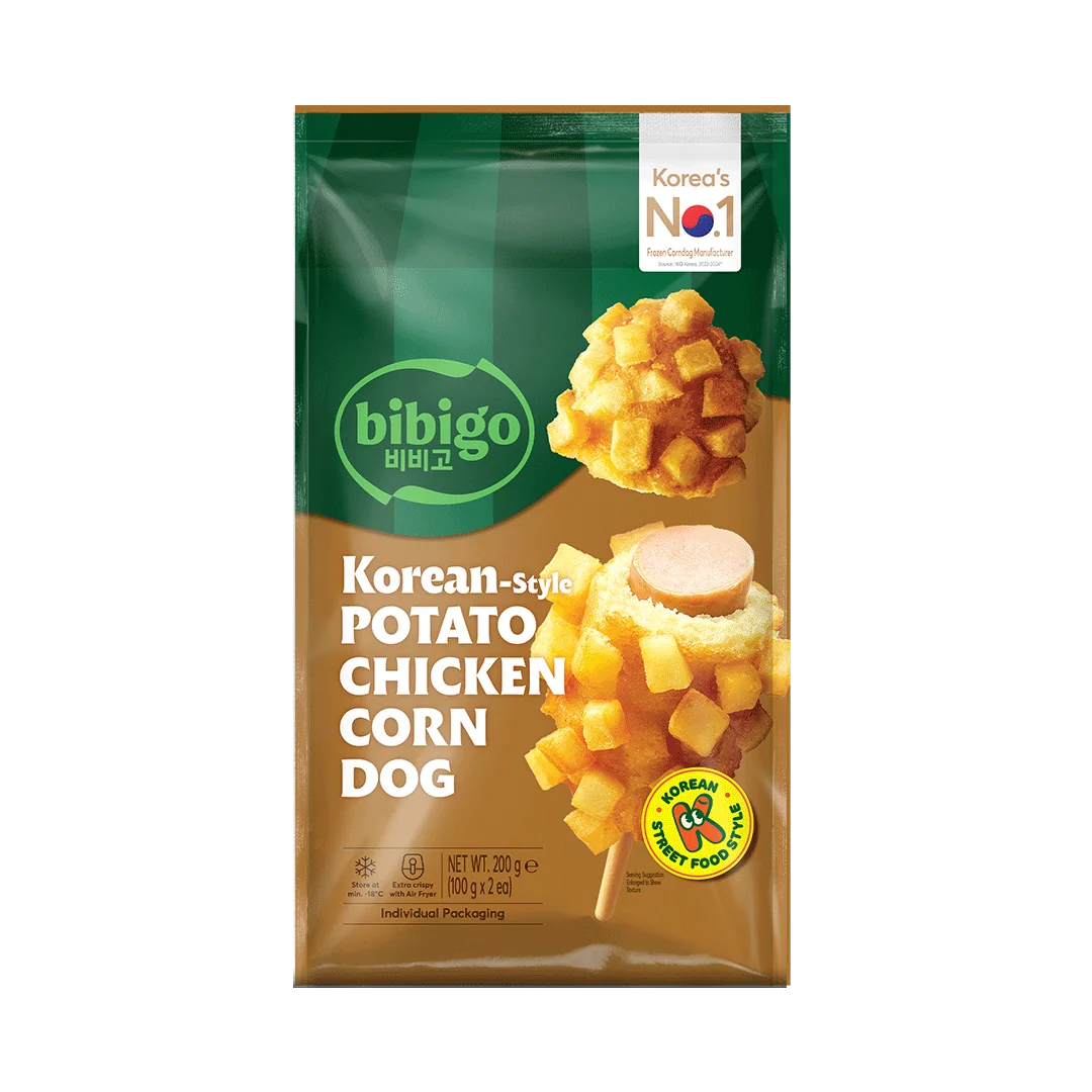 Frozen BIBIGO Korean-Stlye Potato Chicken Corn Dog 100g x 2