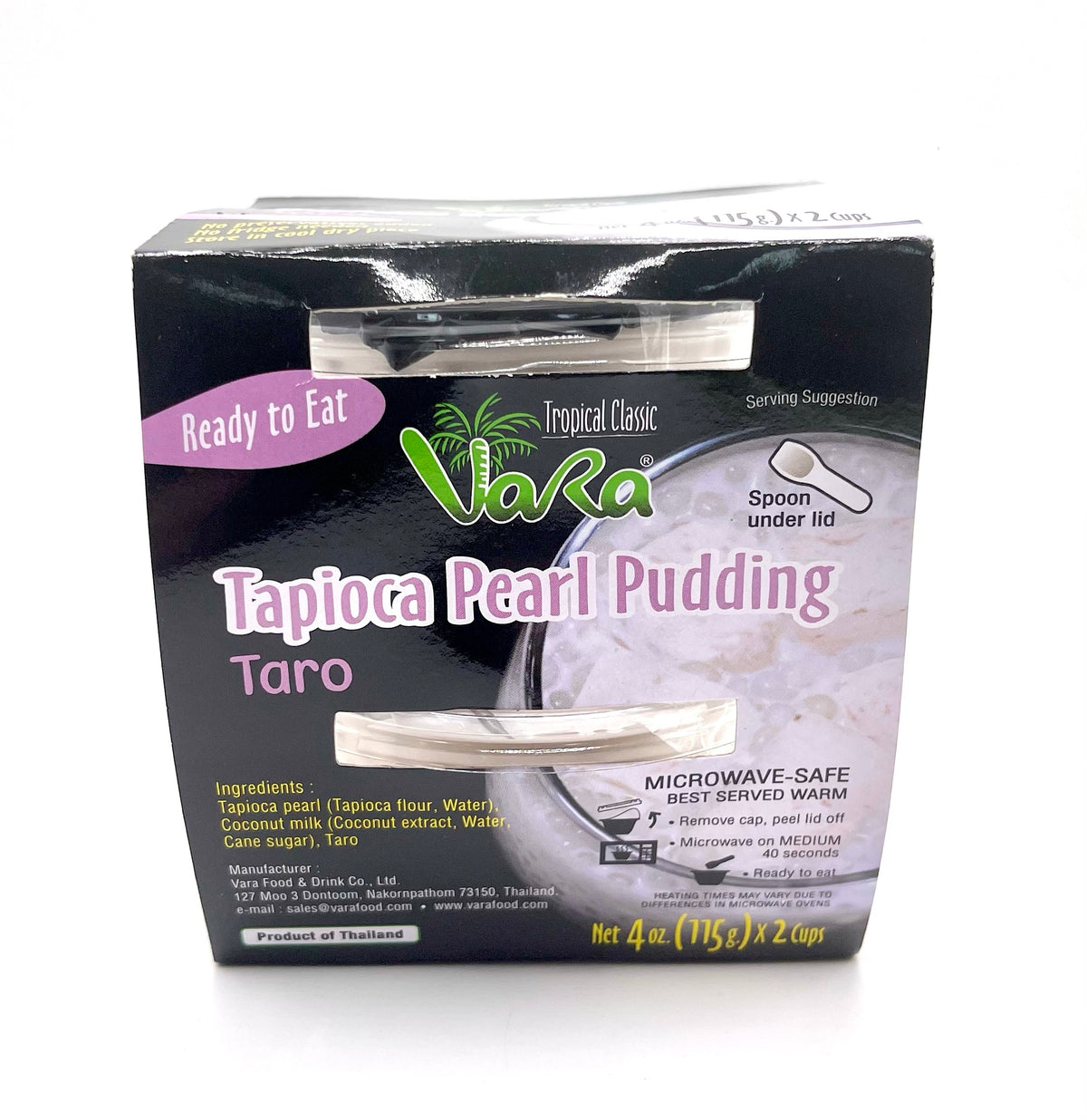 VARA Tapioca Pearl Pudding Taro 2 x 115g