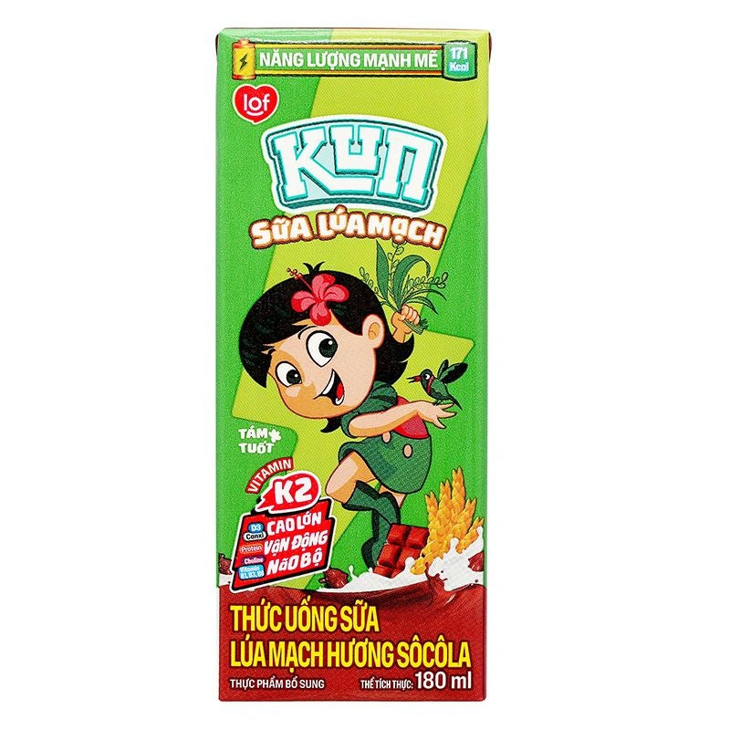 KUN Sua Lua Mach Huong Socola 180ml