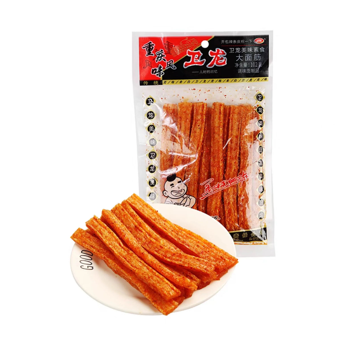 WEI-LONG Latiao Gluten Strips Hot & Spicy 102g