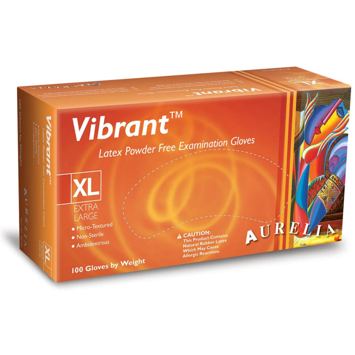 VIBRANT 100 Latex Powder Free Examination Gloves