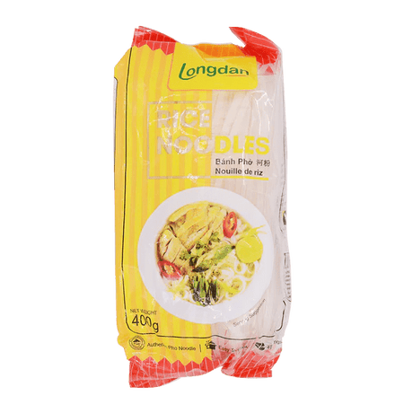 Light Gray LONGDAN Rice Noodles Pho Kho 4mm 400g