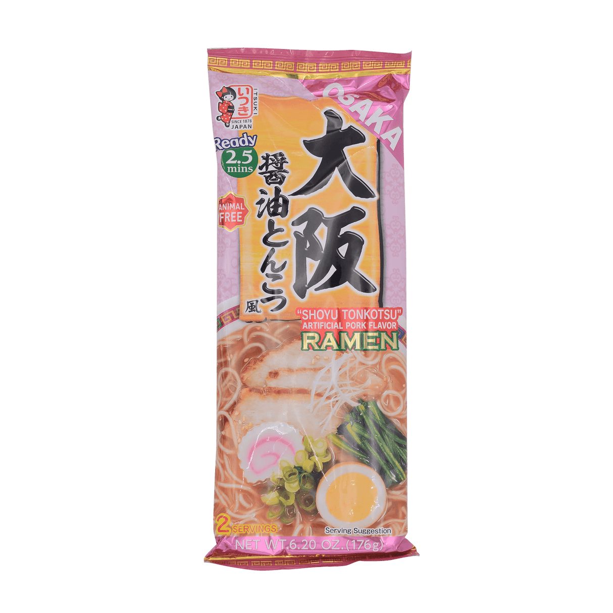 Rosy Brown ITSUKI Kurume Osaka Style Soy Sauce Tonkotsu 176g