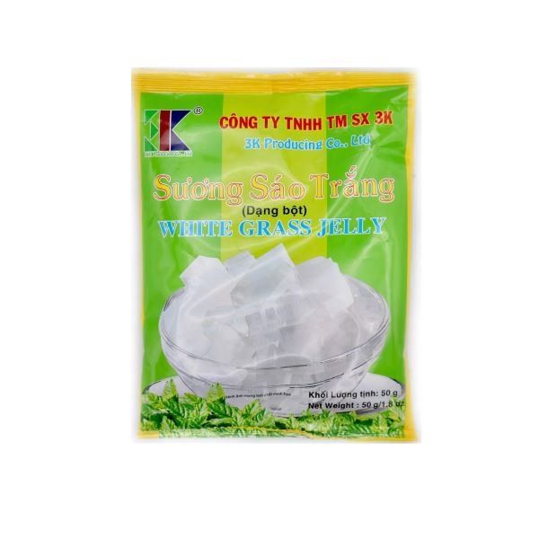Yellow Green 3K White Grass Jelly Suong Sao Trang 50g