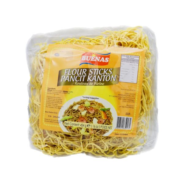 Dark Khaki BUENAS Flour Sticks Pancit Kanton 454g