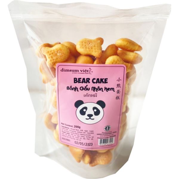 Antique White DIMSUM VIET Bear Cake Banh Gau Nhan Kem 200g