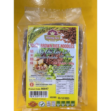 Dark Khaki HUONG SEN Chu Brown Rice Noodles My Chu Gao Lut 400g