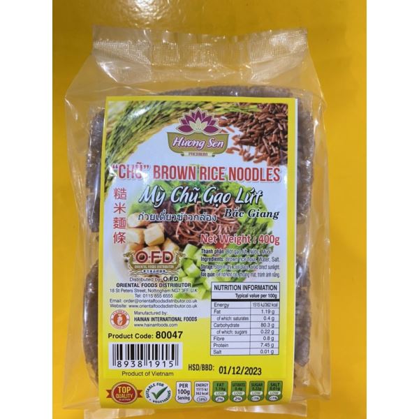 Dark Khaki HUONG SEN Chu Brown Rice Noodles My Chu Gao Lut 400g