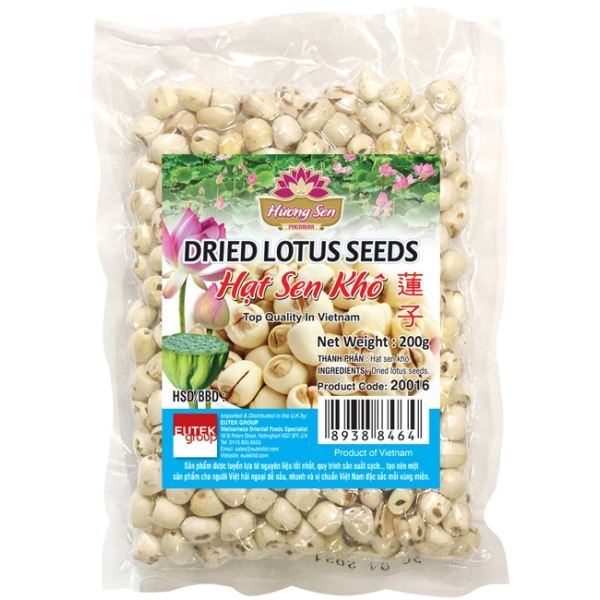 Light Gray HUONG SEN Dried Lotus Seeds Hat Sen Kho 200g