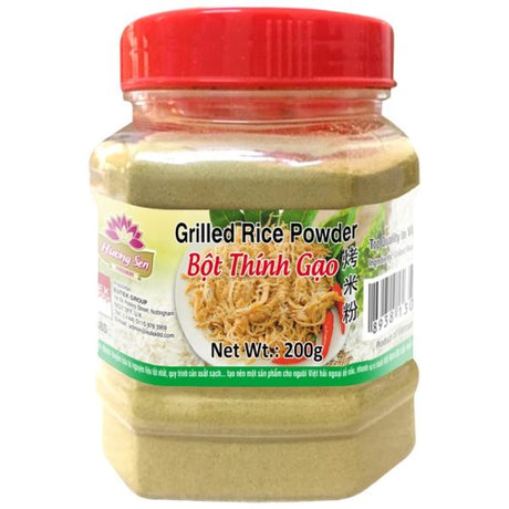 Dark Khaki HUONG SEN Grilled Rice Powder Bot Thinh Gao 200g