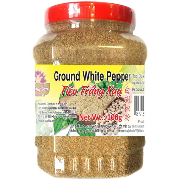 Dark Khaki HUONG SEN Ground White Pepper Tieu Trang Xay 100g