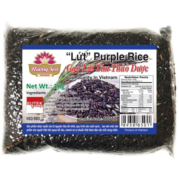 Dark Slate Gray HUONG SEN Lut Purple Rice Gao Lut Tim Thao Duoc 1kg