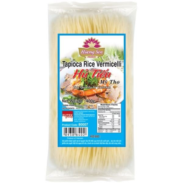 Light Gray HUONG SEN Tapioca Rice Vermicelli Hu Tieu My Tho 400g