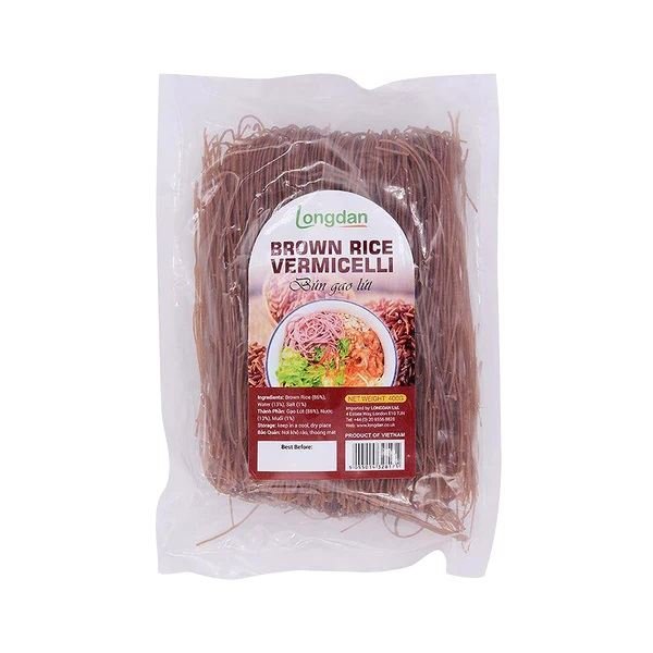 Light Gray LONGDAN Brown Rice Vermicelli Bun Gao Lut 400g