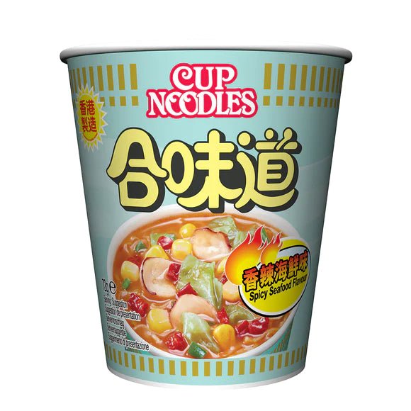 Dark Gray NISSIN Cup Noodle - Spicy Seafood 72g