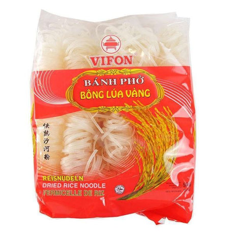 Wheat VIFON Dried Rice Noodle Banh Pho Bong Long Vang 5mm 500g