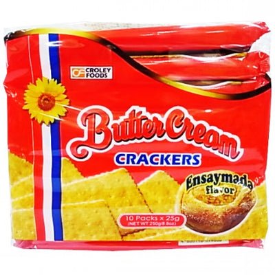 Orange Red CROLEY FOODS Butter Cream Ensaymada Crackers 10x25g