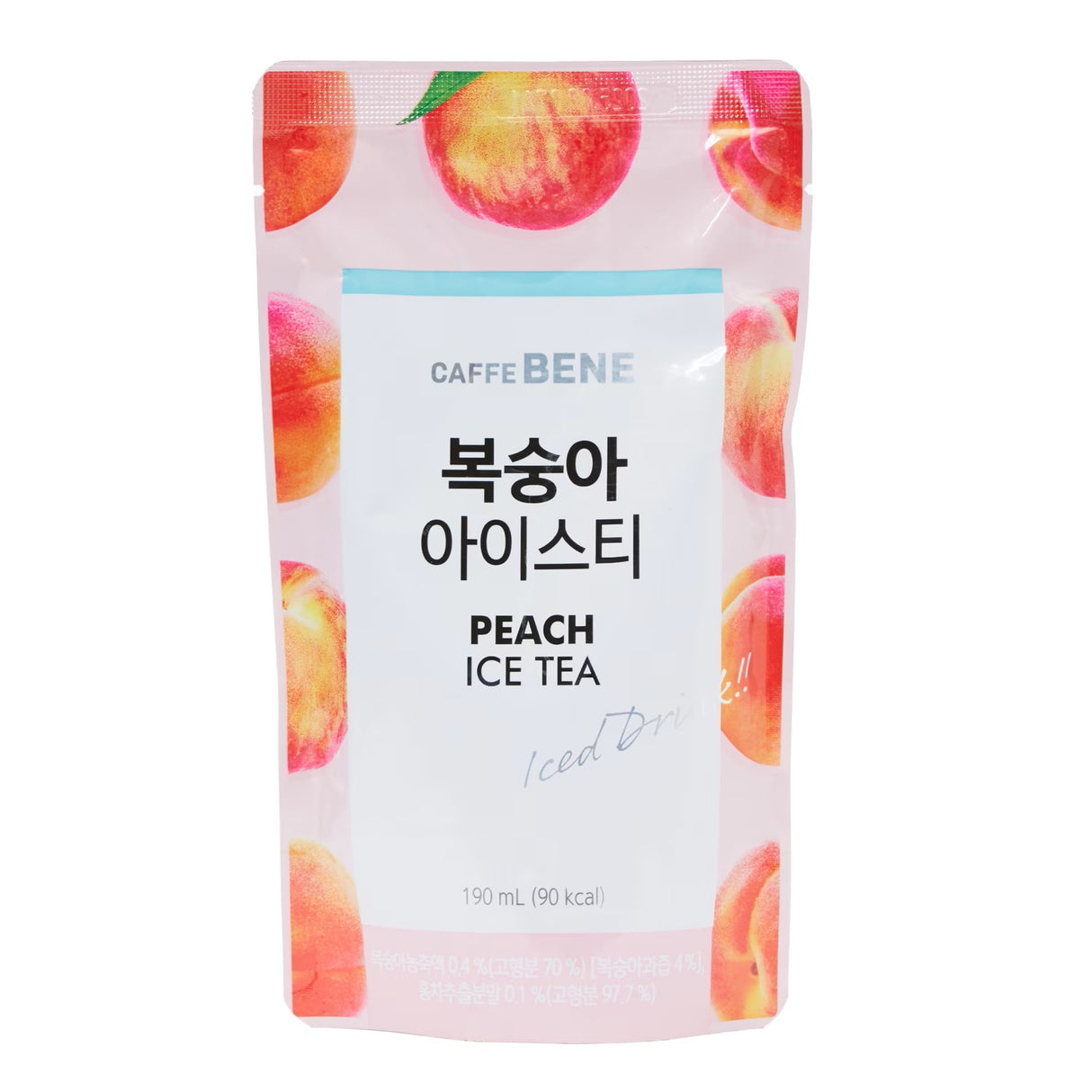 CAFFE BENE Peach Ice Tea Pouch Drink