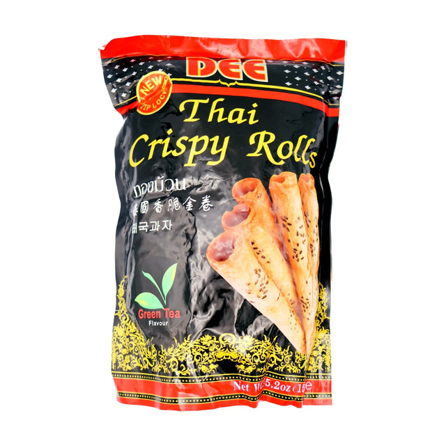 Rosy Brown DEE Thai Crispy Rolls Green Tea Flavour 150g