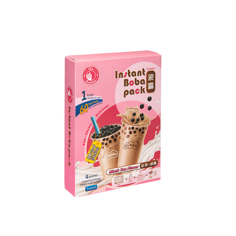 Light Pink O'S Instant Boba Pack Black Tea (4 Servings)
