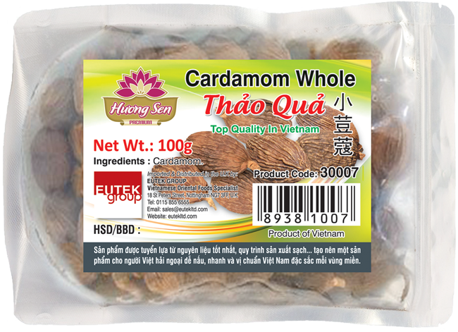 HUONG SEN Cardamom Whole Thao Qua 100g