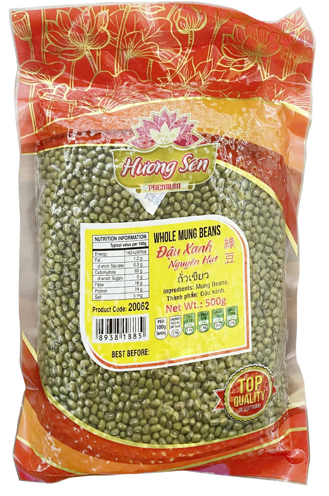 HUONG SEN Whole Mung Beans 500g