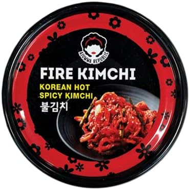 Black AJUMMA REPUBLIC Fire Kimchi 160g
