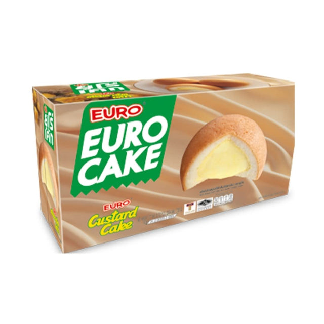 Dark Khaki EURO CAKE Puff Cake & Sweet Custard Cream 12x17g