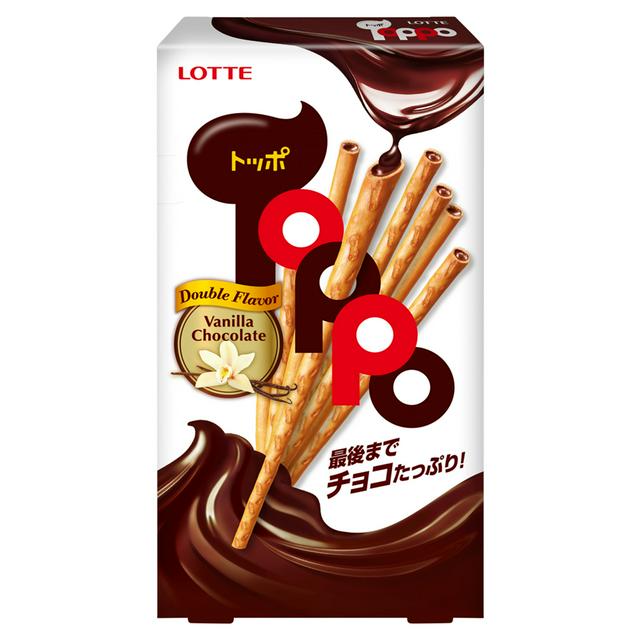 LOTTE TOPPO Double Flavor Vanilla Chocolate 40g