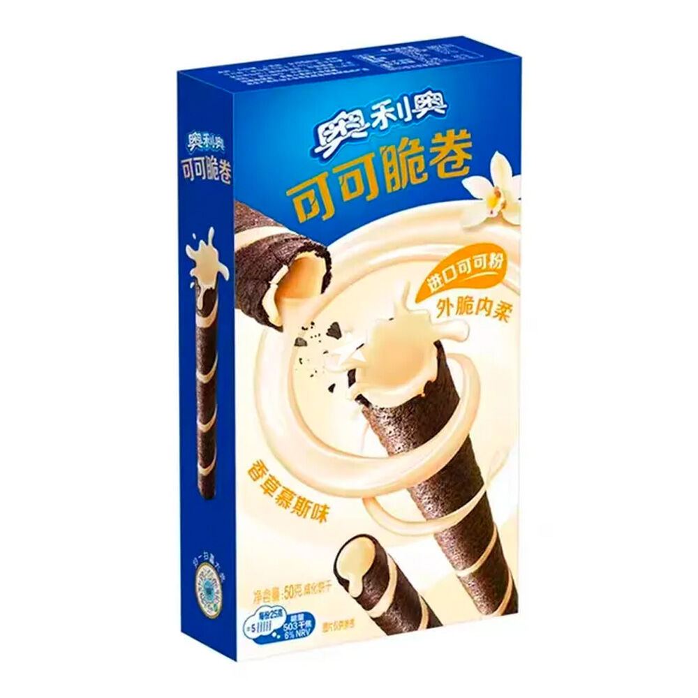 OREO Cocoa Crispy Rolls Vanilla Flavour 50g