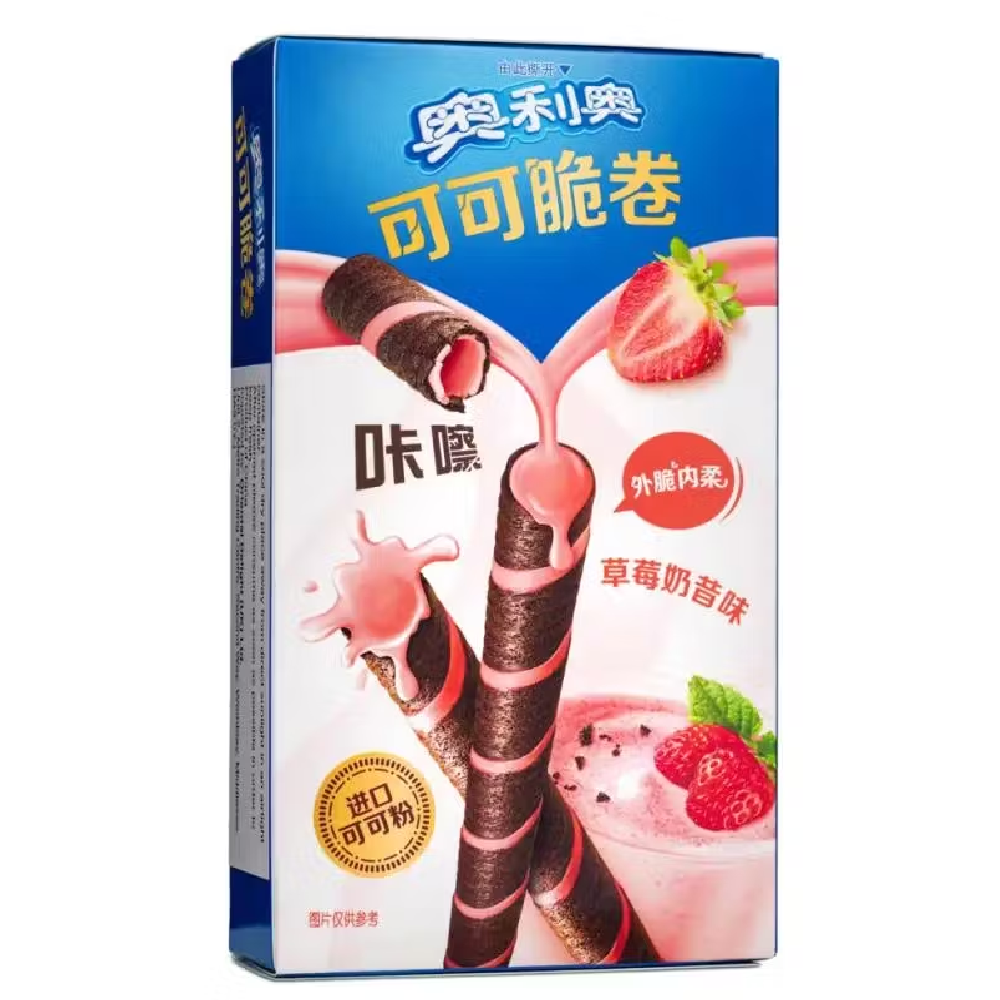 OREO Cocoa Crispy Rolls Strawberry Flavour 50g