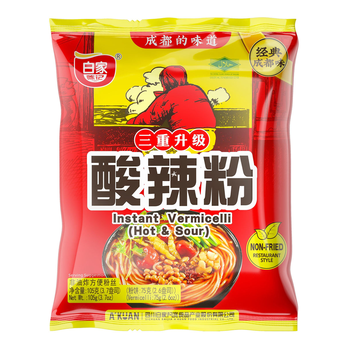 BAI JIA Instant Vermicelli Hot & Sour 105g