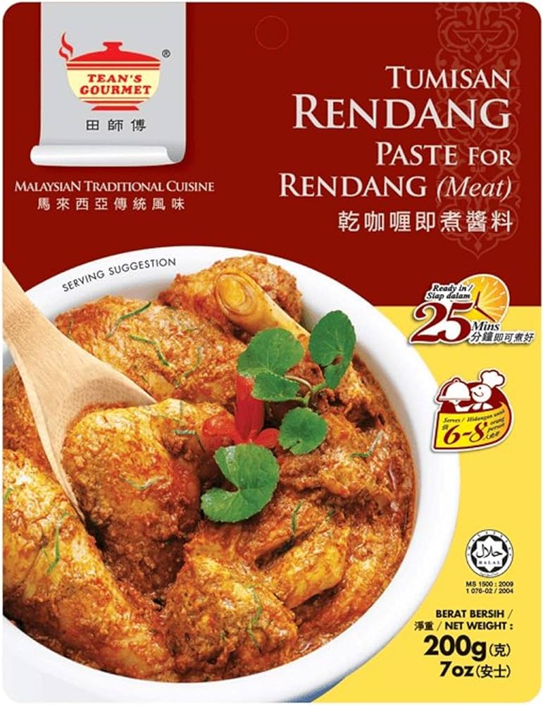 TEAN'S GOURMET Tumisan Rendang Paste For Rendang (Meat) 200g