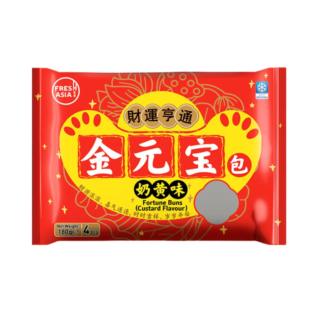 Frozen FRESHASIA Fortune Buns Custard Flavour 180g