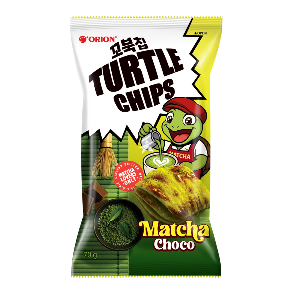 ORION Turtle Chips Matcha Choco 70g